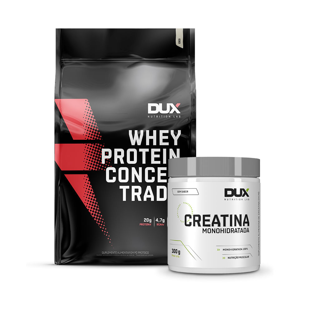 WHEY PROTEIN CONCENTRADO POUCH 1,8KG SABOR CHOCOLATE + CREATINA MONOHIDRATADA 300G