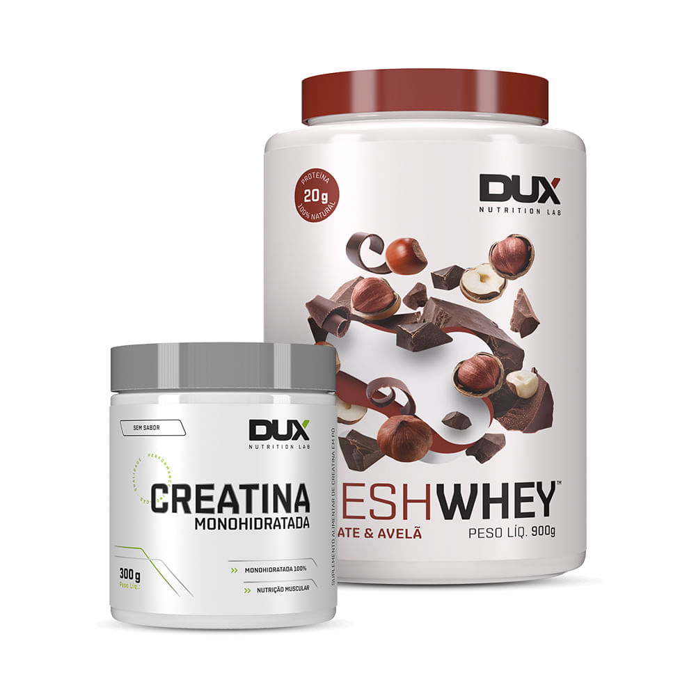 FRESH WHEY SABOR FRUTAS VERMELHAS 900G + CREATINA MONOHIDRATADA 300G