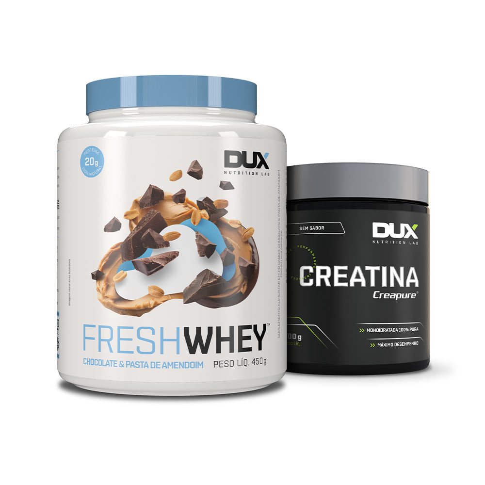 FRESHWHEY 450G Chocolate e Pasta de Amendoim 450g + Creatina 300g