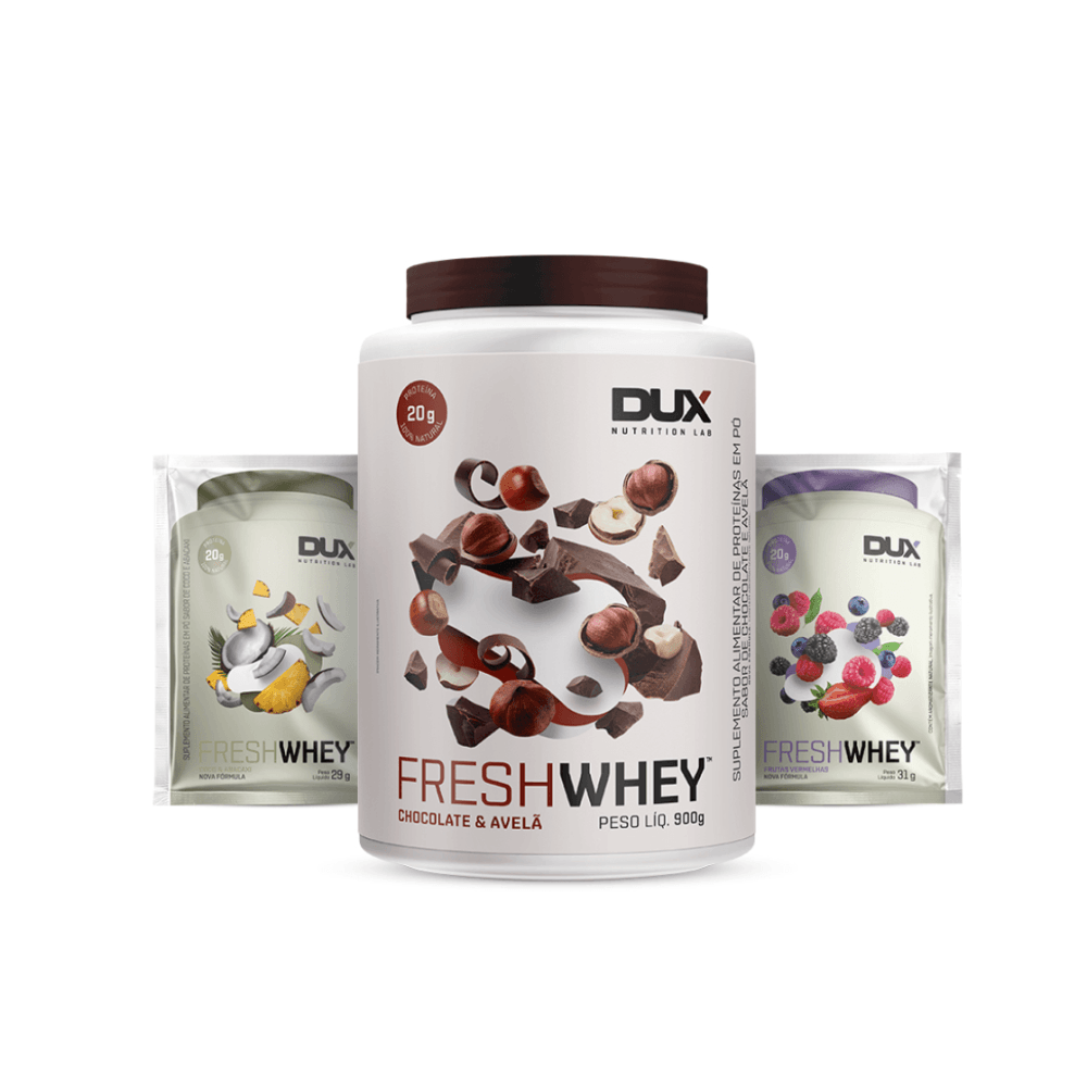 Freshwhey Chocolate E Avelã 900g + 2 Sachês Brinde