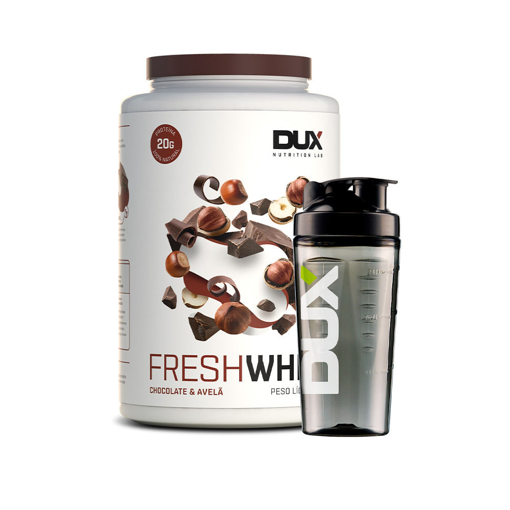 Freshwhey Chocolate E Avelã 900g + Coqueteleira