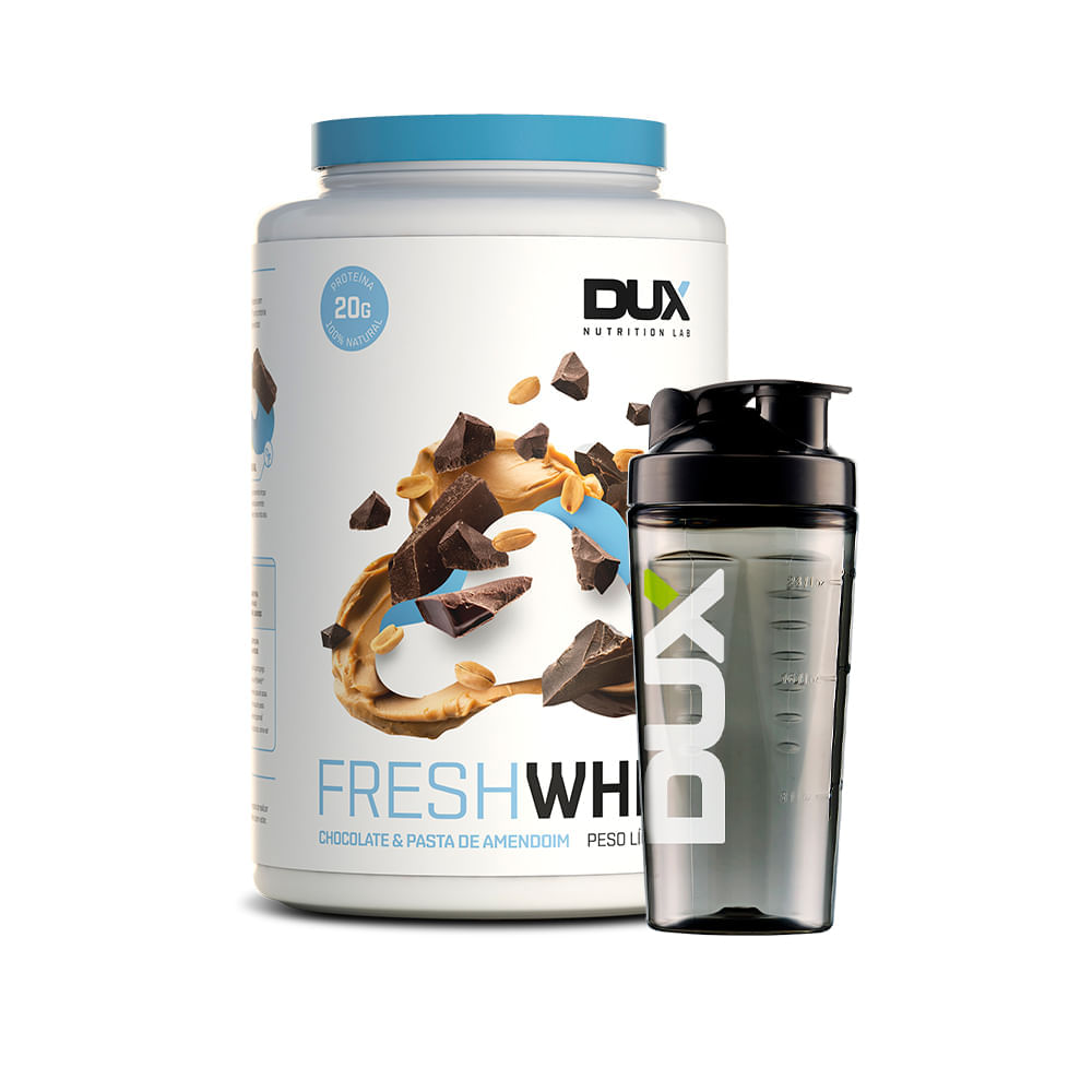 FRESHWHEY Chocolate e Pasta de Amendoim 900g + Coqueteleira