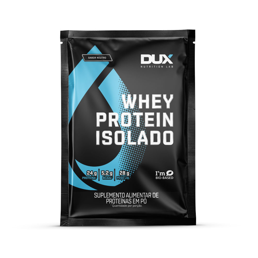 Whey Protein Isolado Sabor Neutro Dux Nutrition Sachê 28g Cookies