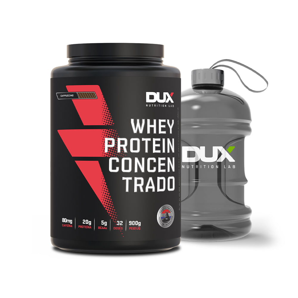 WHEY PROTEIN CONCENTRADO BAUNILHA 900G + MINI GALÃO