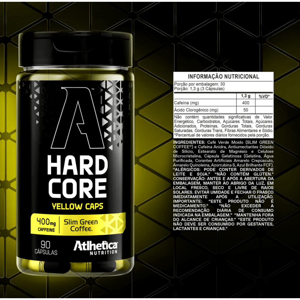 Cafeína HARDCOREYELLOW® - 90 Cápsulas