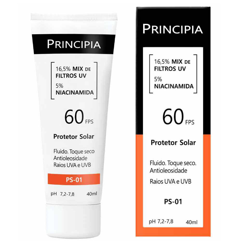 Protetor Solar FPS 60 Fluido Toque Seco Principia 40ml