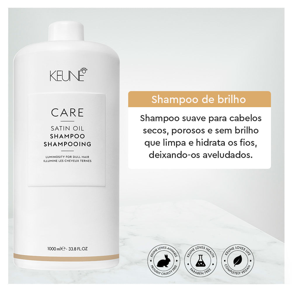 Keune Care Satin Oil Shampoo Tamanho Professional