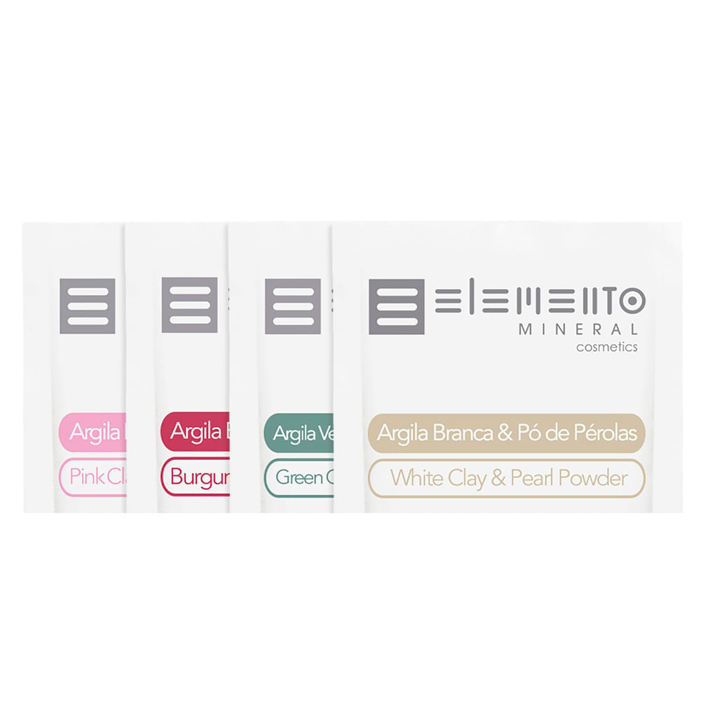 Kit de Máscara Facial Elemento Mineral Pedras Preciosas