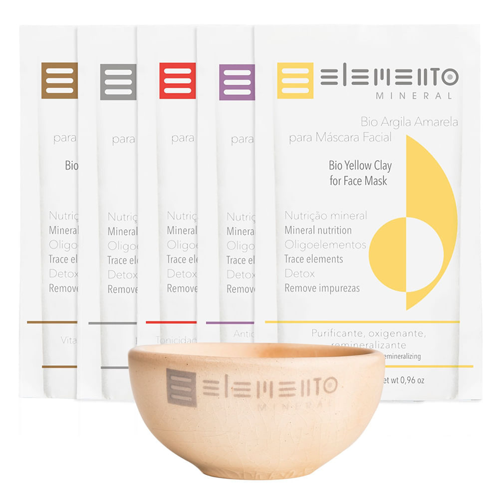 Kit De Máscara Facial Elemento Mineral Revitalizante