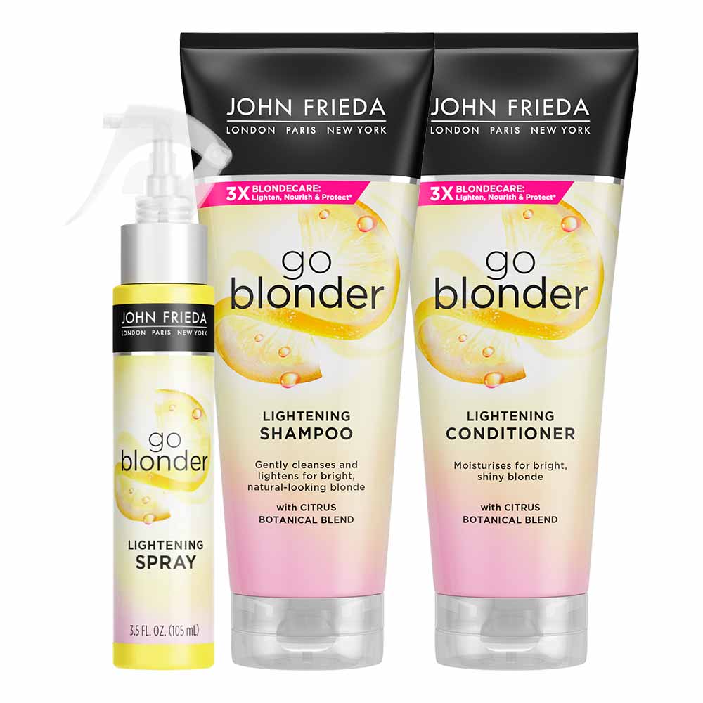 John Frieda Sheer Blonde Go Blonder Verão Kit  Spray + Condicionador + Shampoo