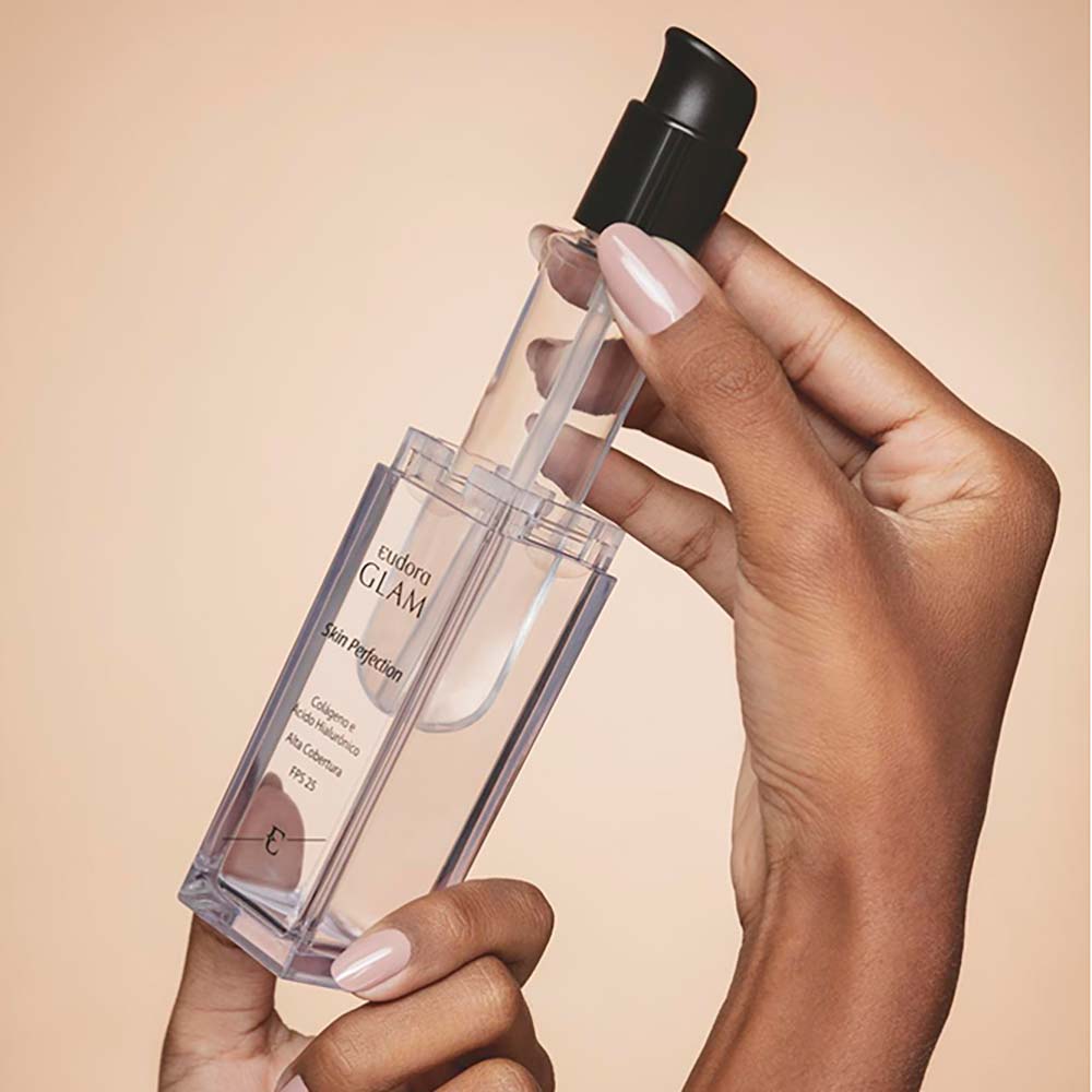 Refil Base Líquida Eudora Glam Skin Perfection 30ml