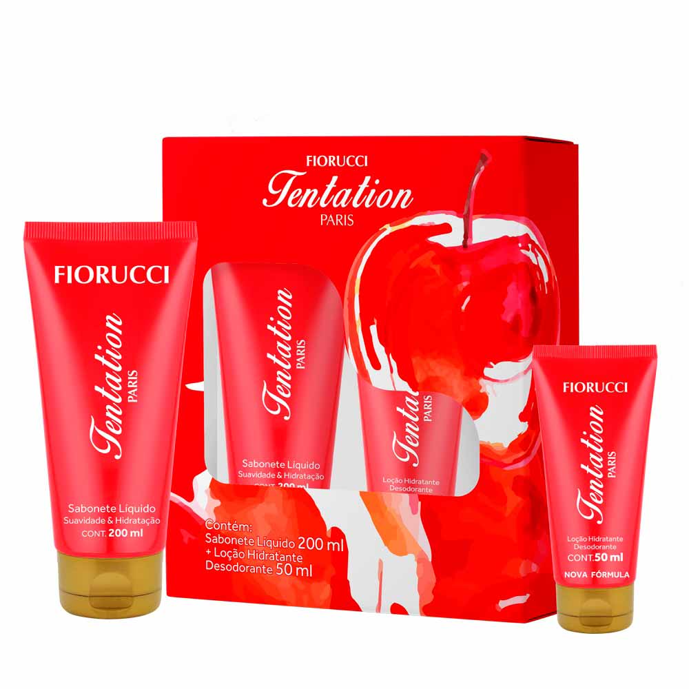 Kit Fiorucci Tentation Sabonete Líquido + Loção Hidratante Desodorante
