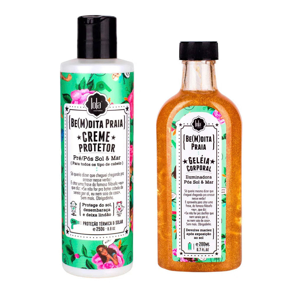Lola Cosmetics Be(m)dita Praia Kit – Creme De Pentear + Geleia Corporal