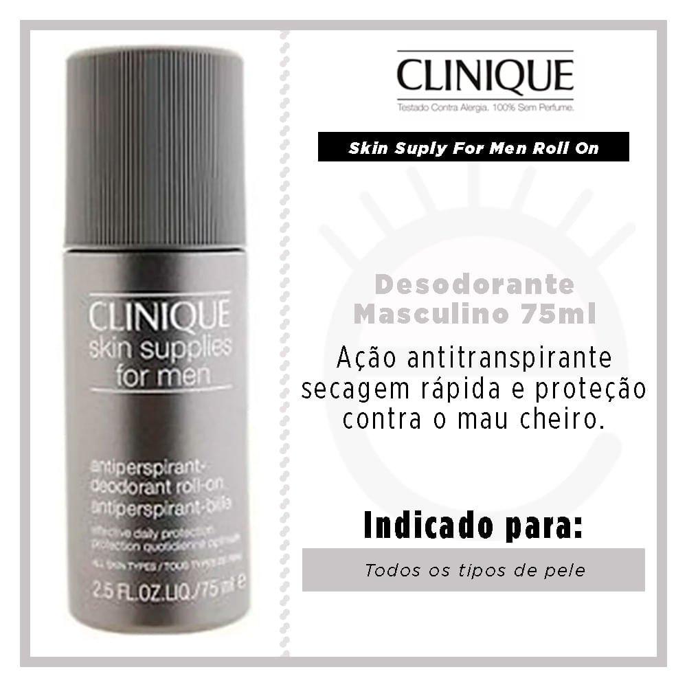 Skin Suply For Men Deo RollOn Clinique  Desodorante RollOn Masculino