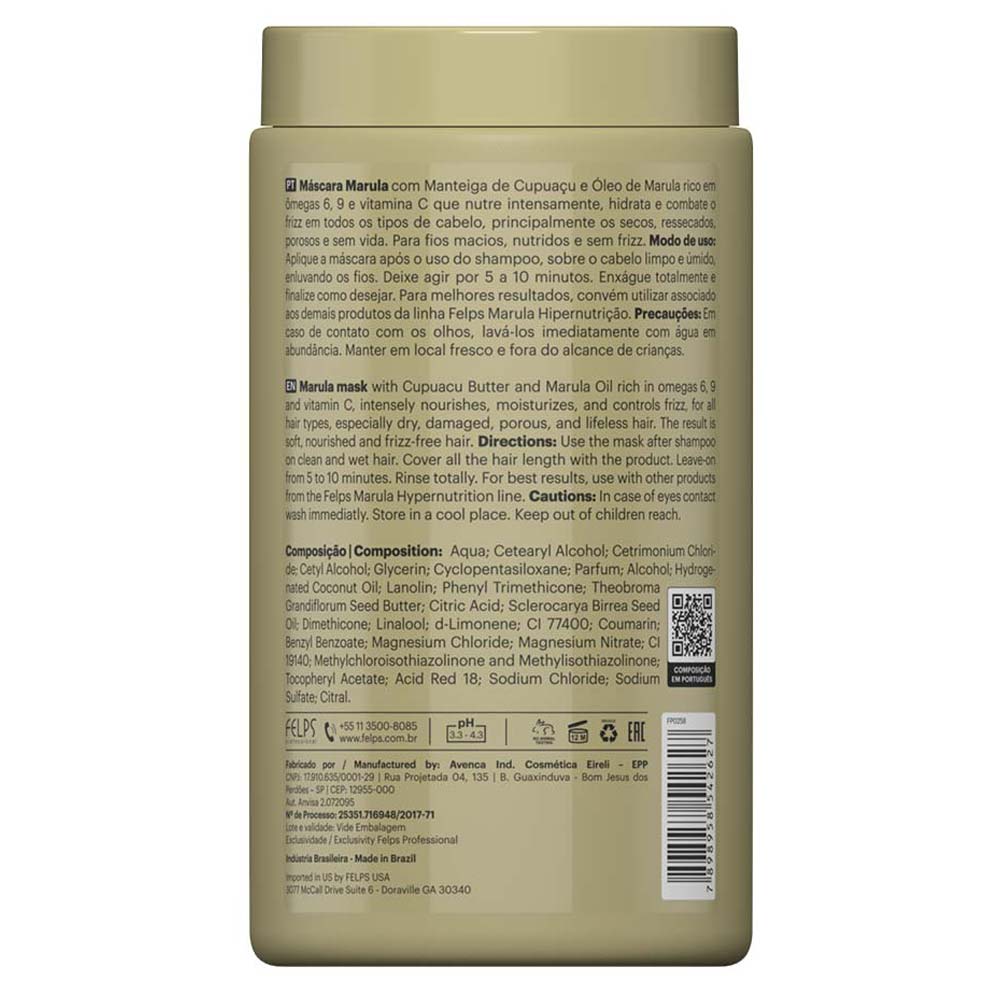 Felps Xmix Marula  Máscara de Hipernutrição