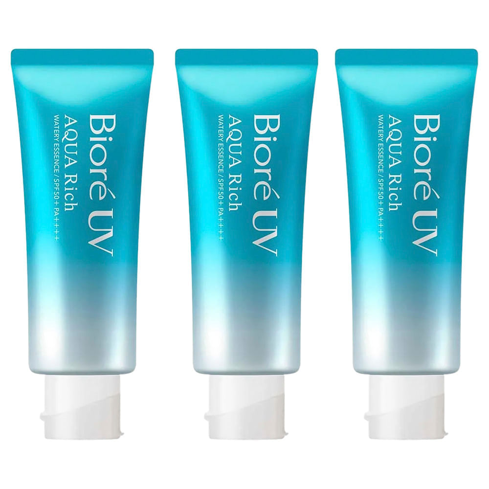 Bioré Uv Aqua Rich Watery Essence Kit Com Três Protetores Solares Fps50
