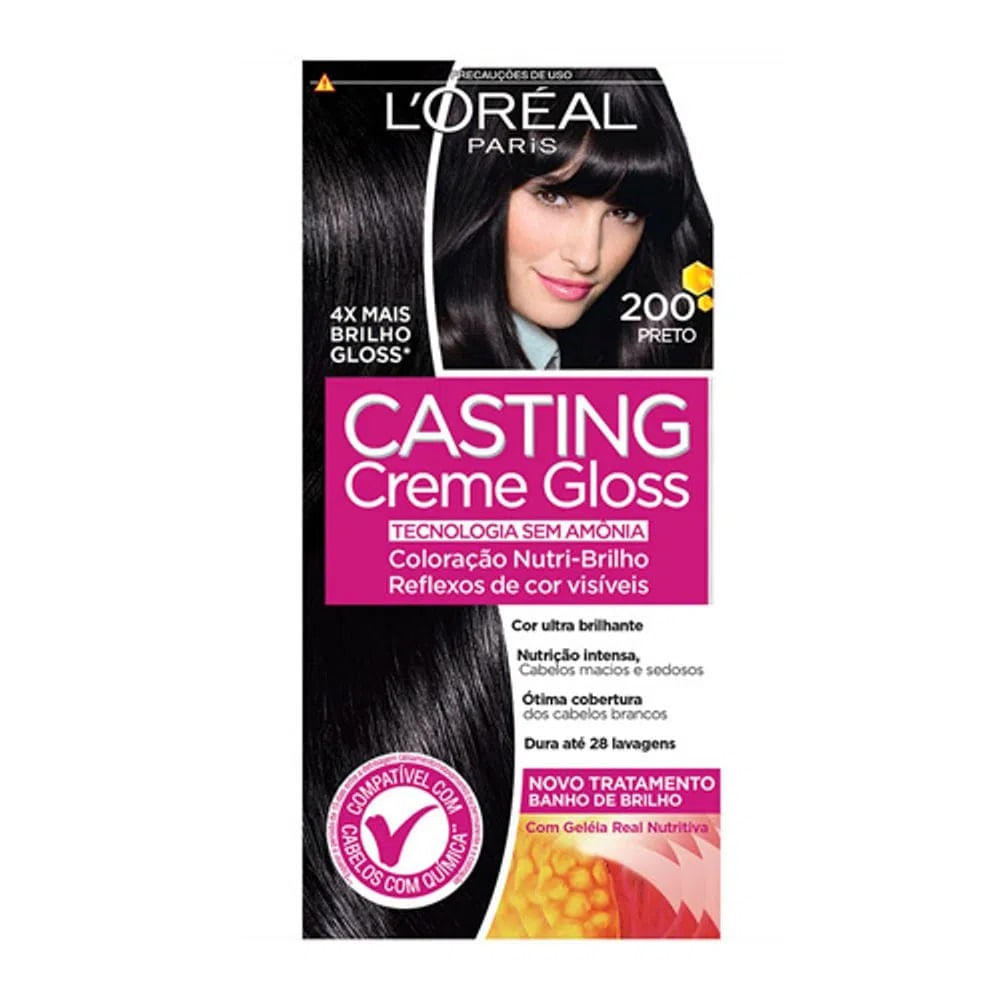 L'Oréal Paris Coloração Casting Creme Gloss Kit  200 Preto