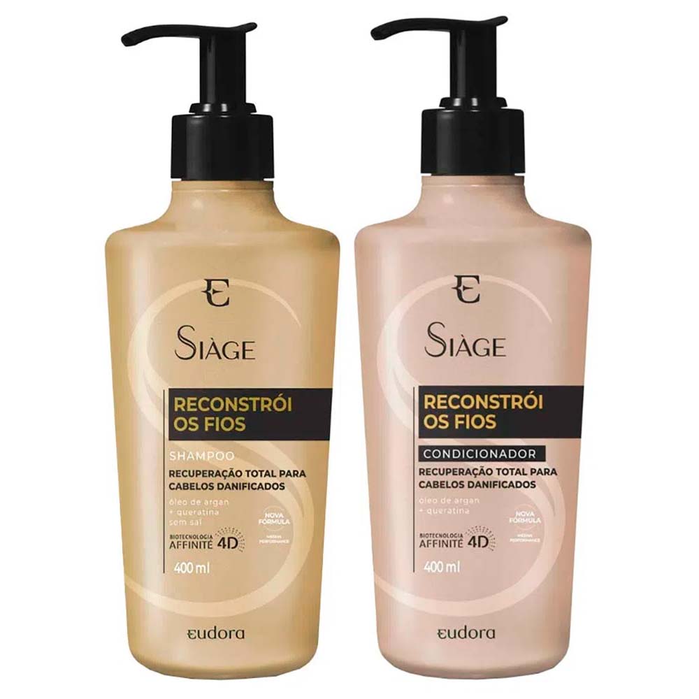 Eudora Siage Reconstrói Os Fios Kit  Shampoo + Condicionador