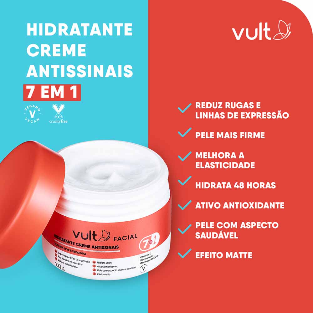 Kit Vult  Creme Antissinais + Protetor Labial Melancia FPS 15