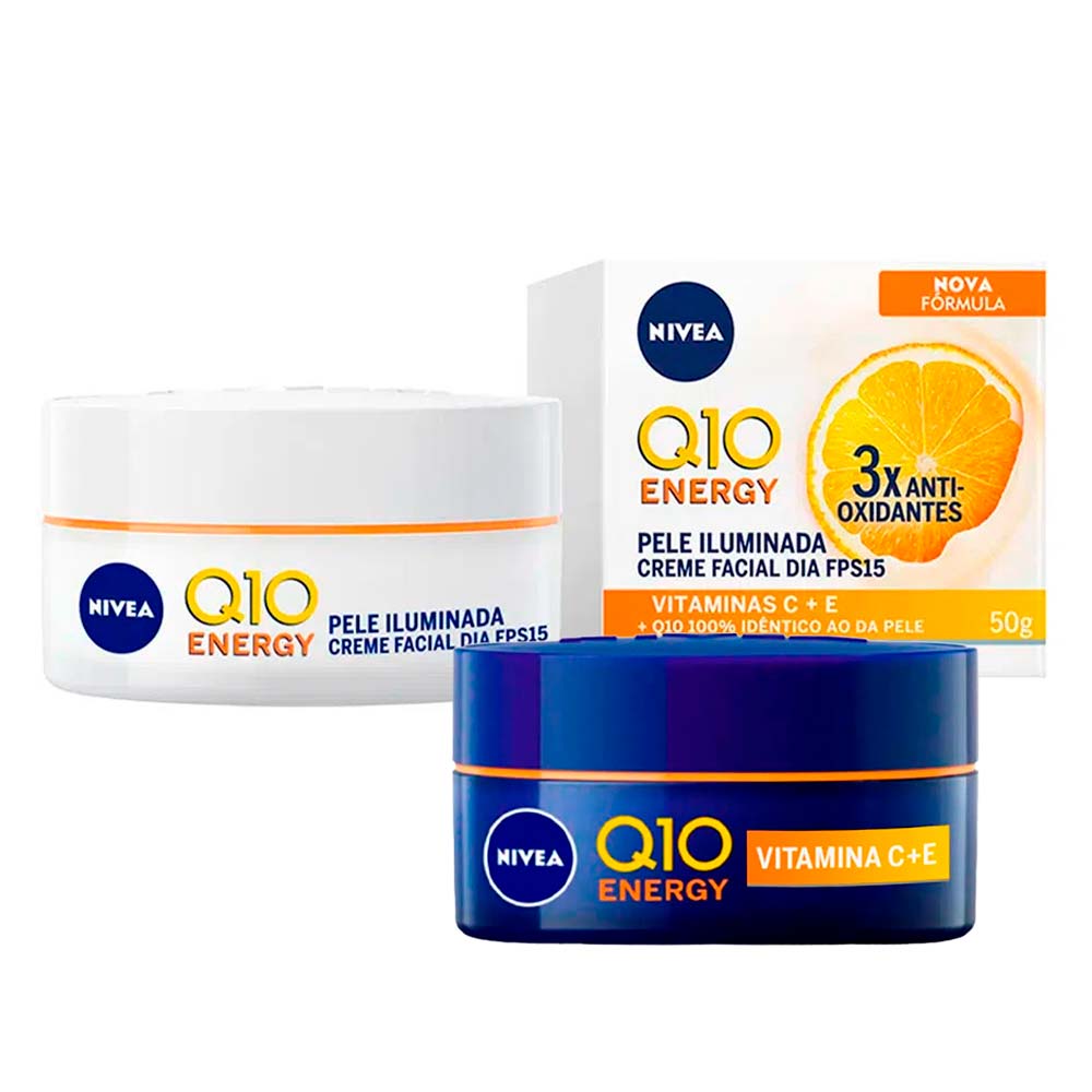 Nívea Q10 Energy Kit – Creme Antissinais Dia FPS15 + Creme Antissinais Noturno