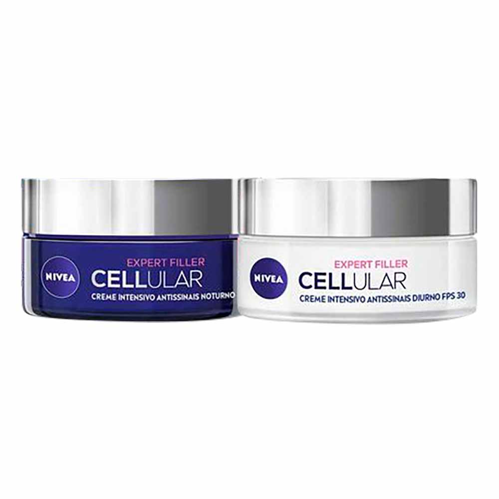 Nívea Cellular Filler  Kit – Creme Facial Antissinais Dia FPS30 + Creme Facial Antissinais Noite