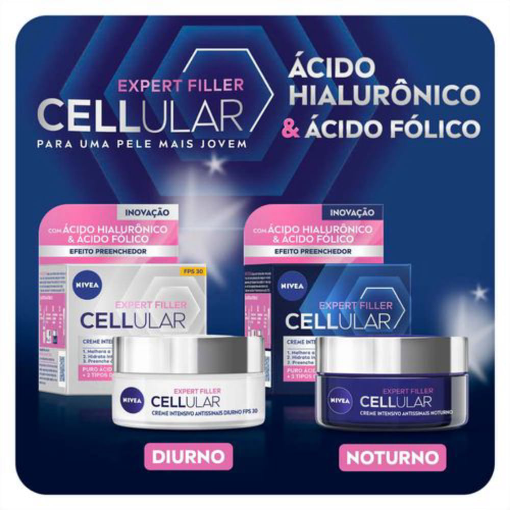 Nívea Cellular Filler  Kit – Creme Facial Antissinais Dia FPS30 + Creme Facial Antissinais Noite
