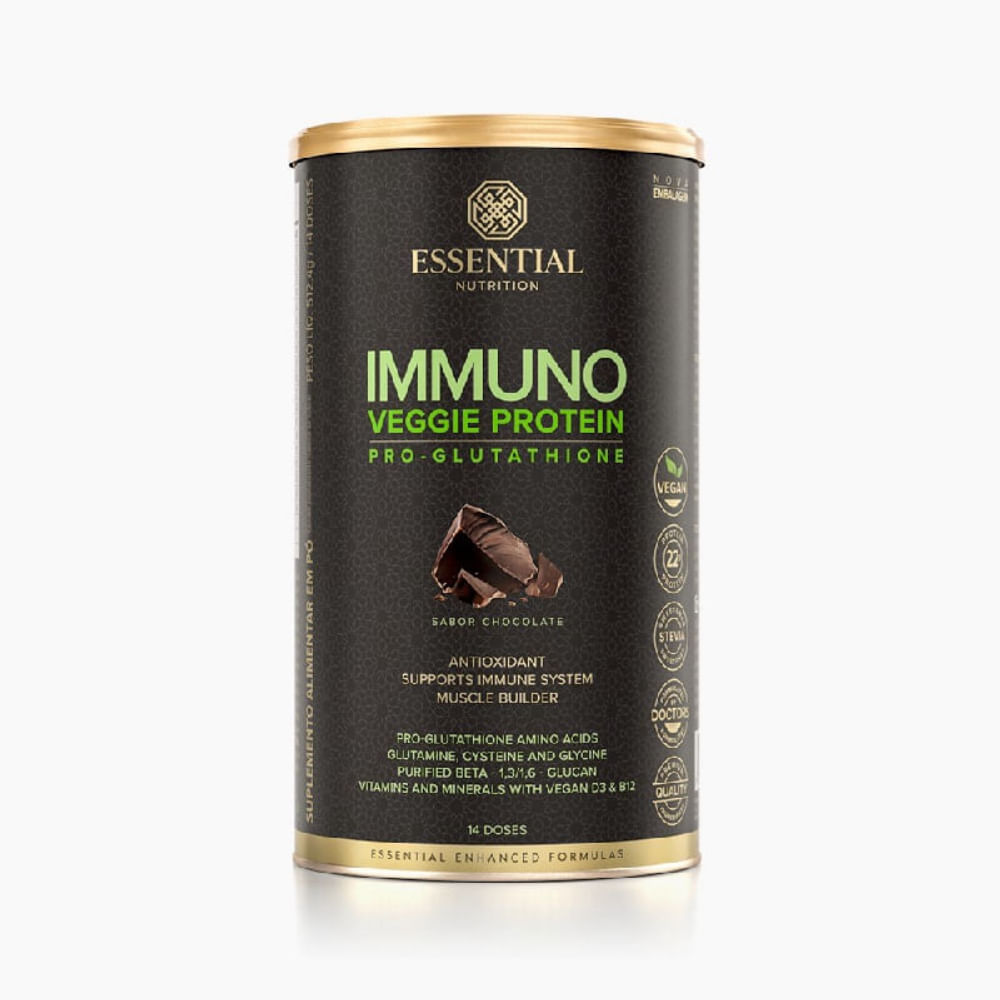Immuno Veggie Protein Pro-glutathione Chocolate  Essential Nutrition 512,4g