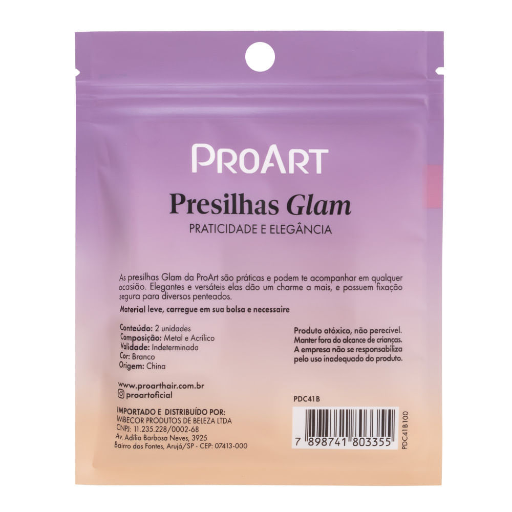 Presilhas Glam  ProArt Branco
