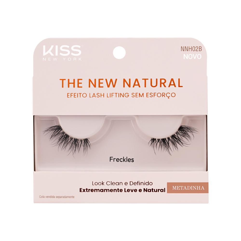 Cílios Postiços The New Natural Metadinha Freckles  Kiss New York Única
