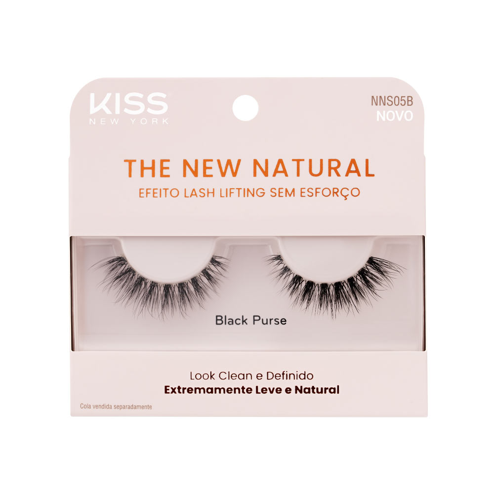 Cílios Postiços The New Natural Black Purse  Kiss New York Única
