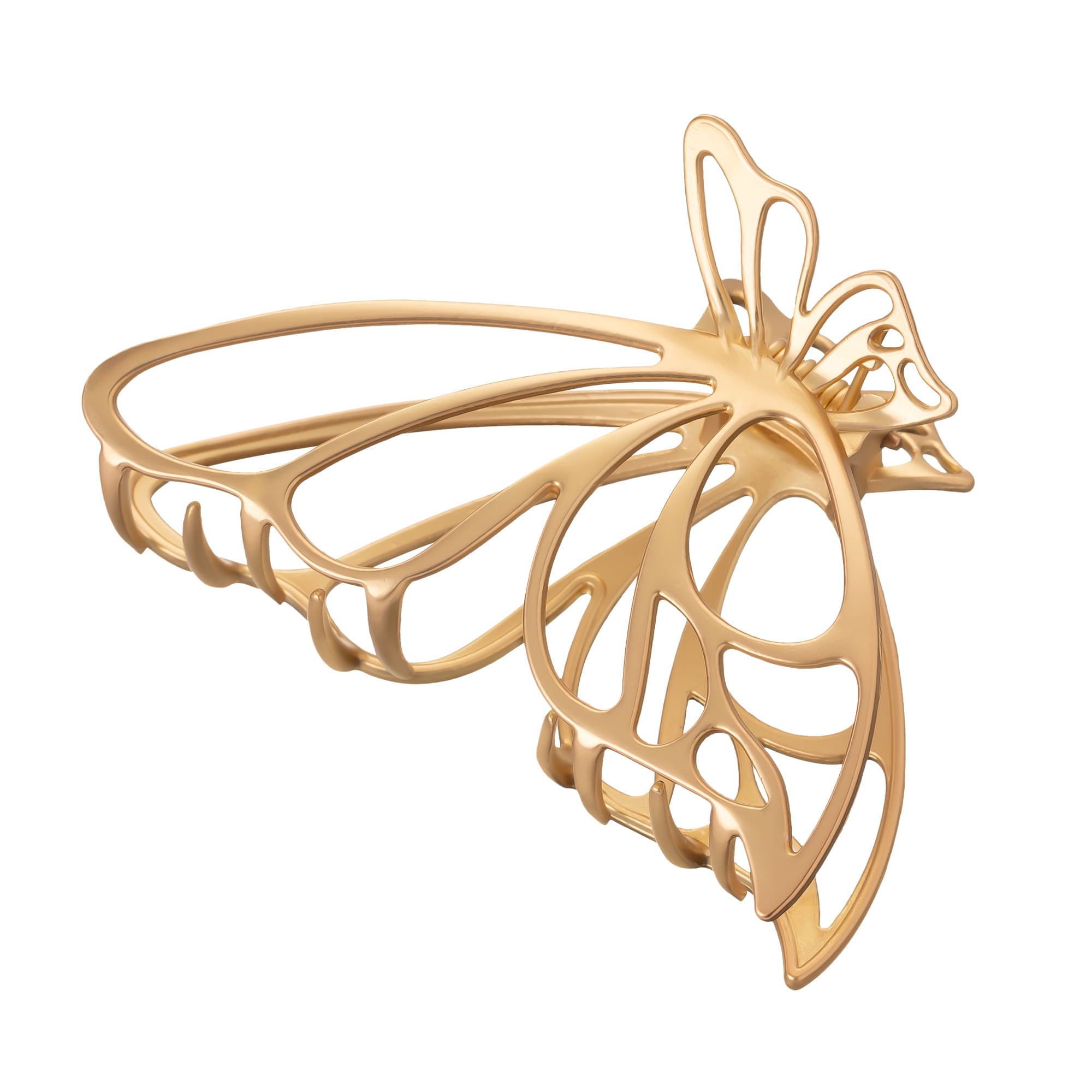 Piranha De Cabelo Gold Borboleta Pequena  Proart Dourado