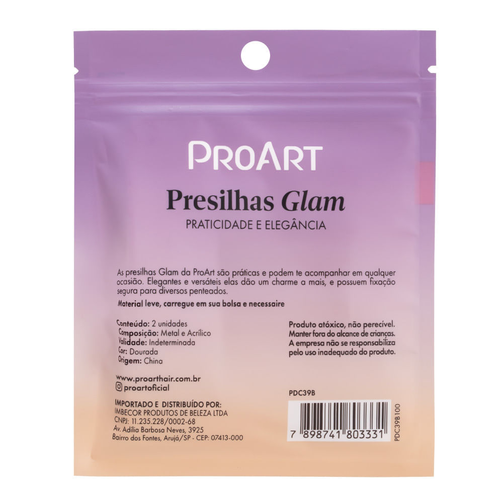 Presilhas Glam  ProArt Dourado