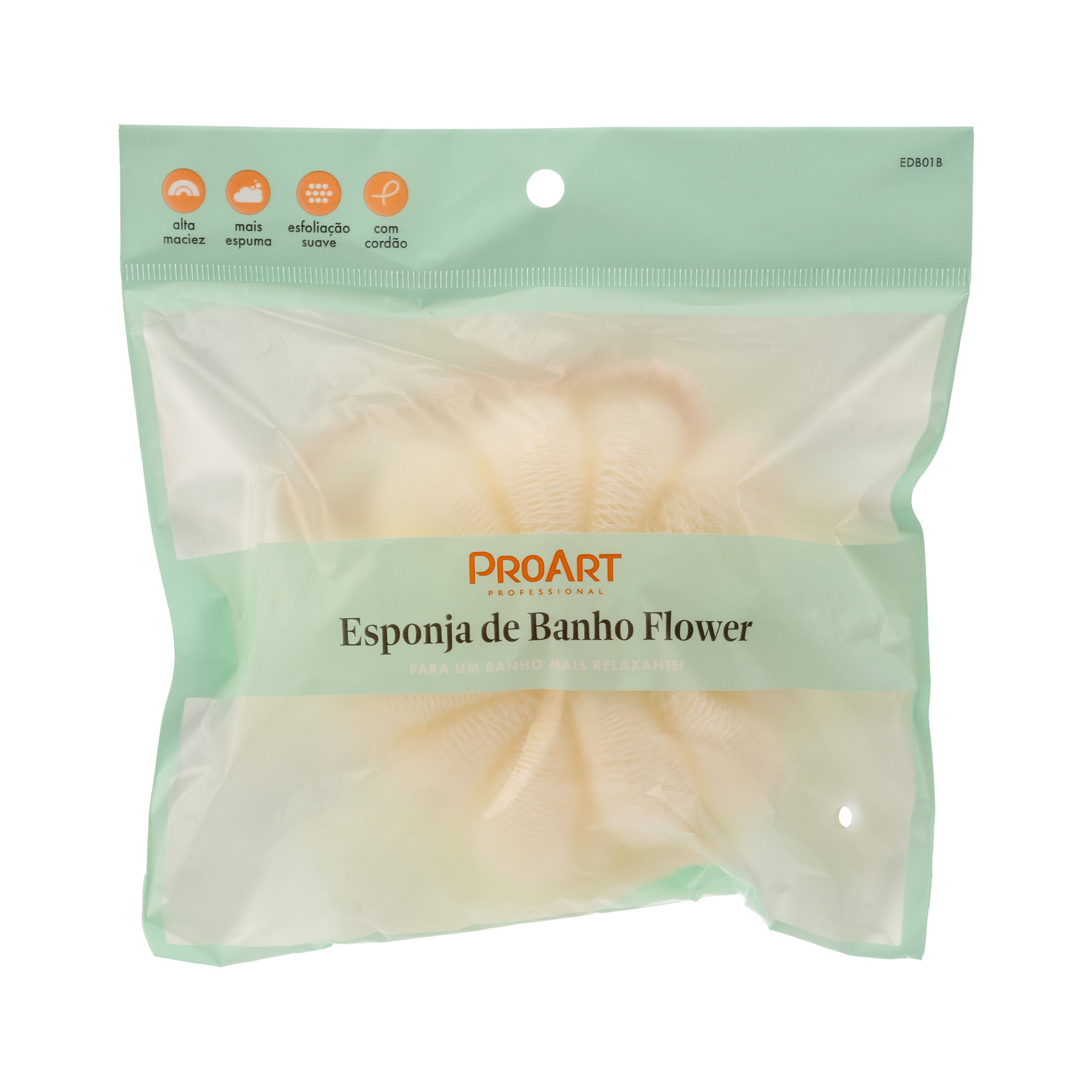 Esponja de Banho Flower ProArt Branca