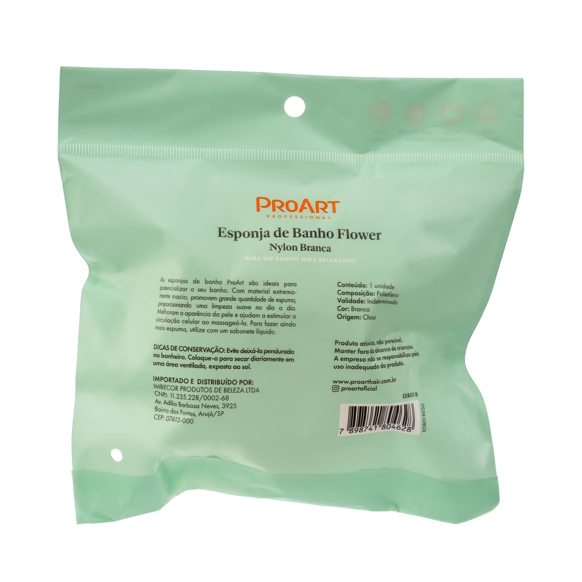 Esponja de Banho Flower ProArt Branca