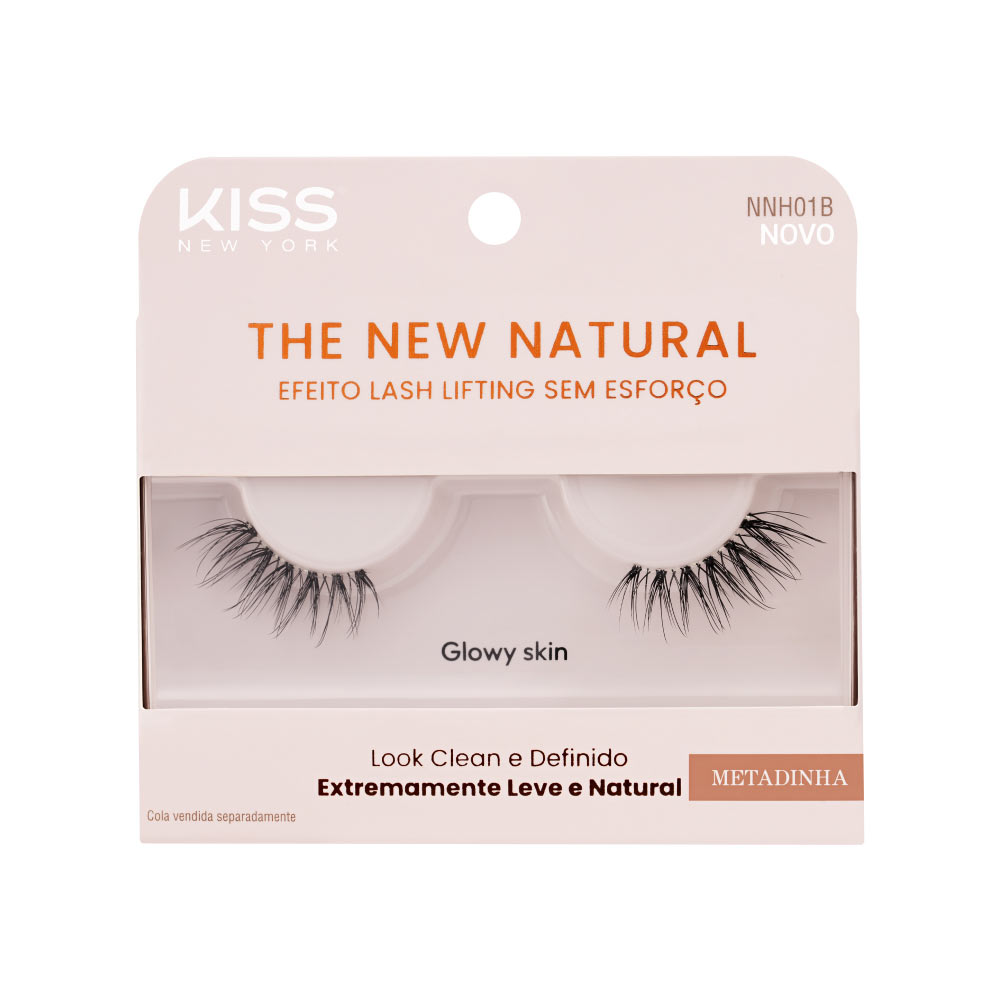 Cílios Postiços The New Natural Metadinha Glowy Skin  Kiss New York Única