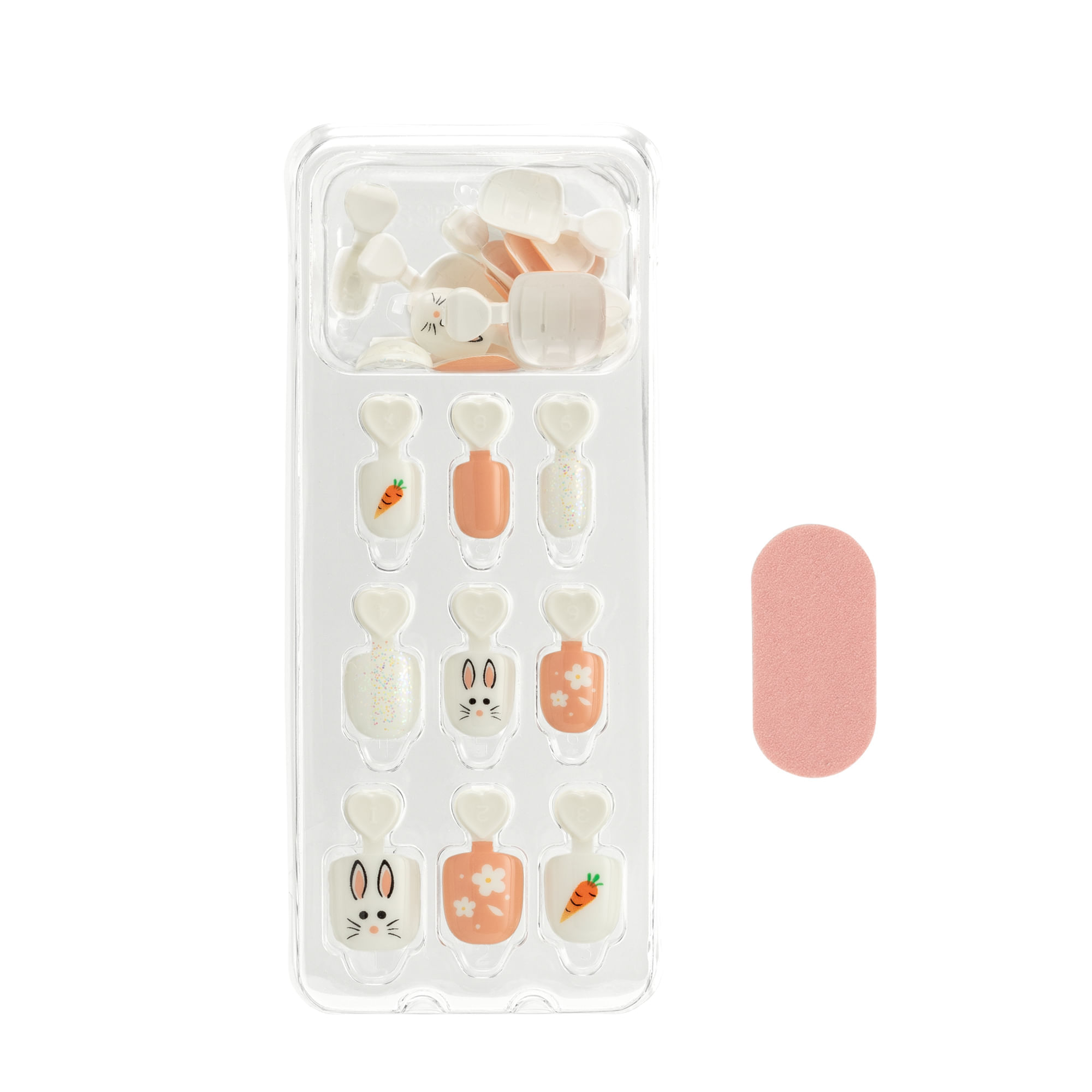 Unha Postiça imPress Mini Infantil Easter Bunny  Kiss New York Branco