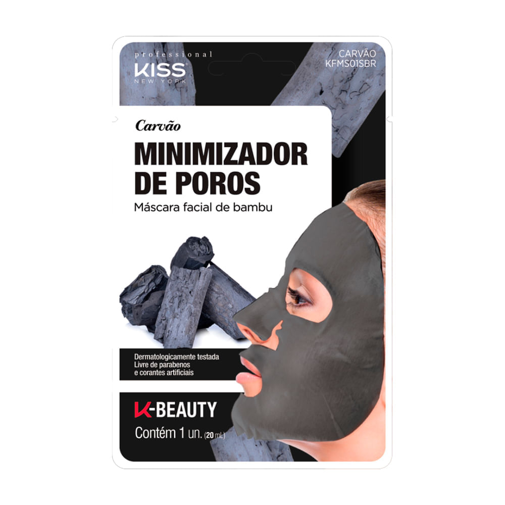 Máscara Facial de Bambu Carvão  Kiss New York