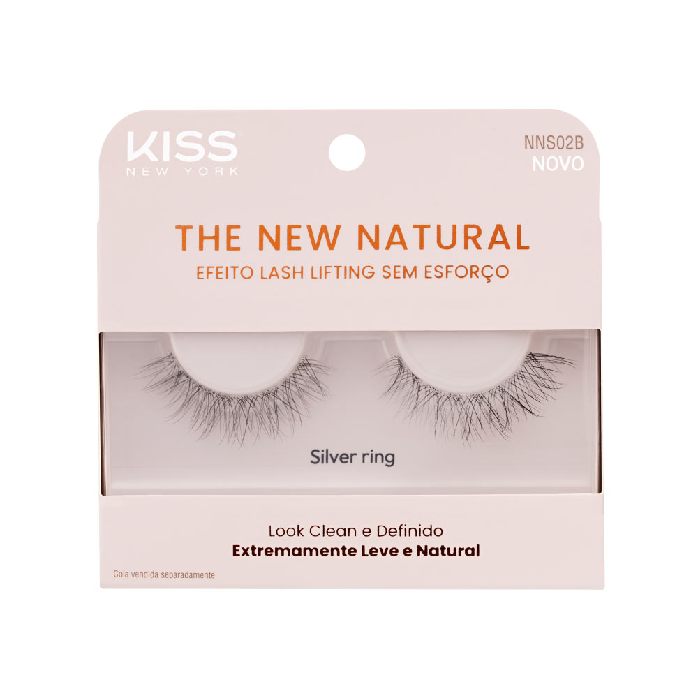 Cílios Postiços The New Natural Silver Ring  Kiss New York Única