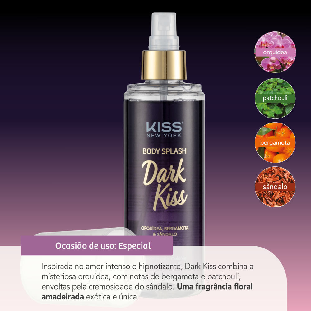 Body Splash Dark Kiss  Kiss New York 200ml