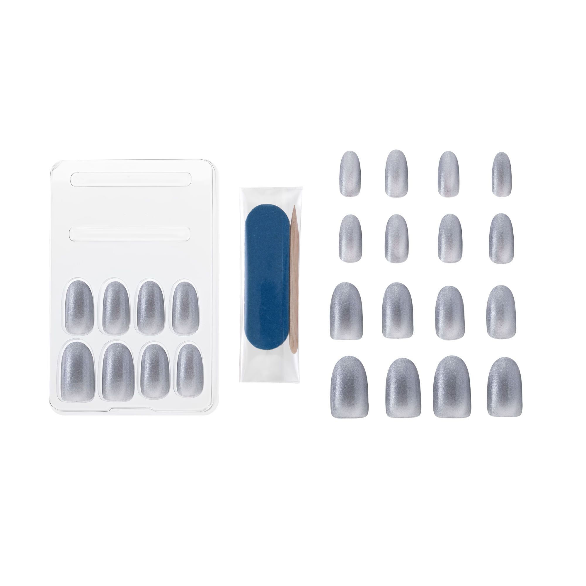 Unha Postiça Gel Fantasy Magnetic Nail Opal  Kiss New York Azul