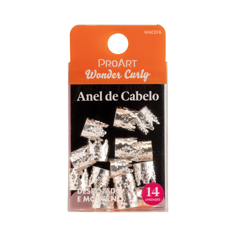 Anel De Cabelo Silver Crown 14 Unidades  Proart Prata