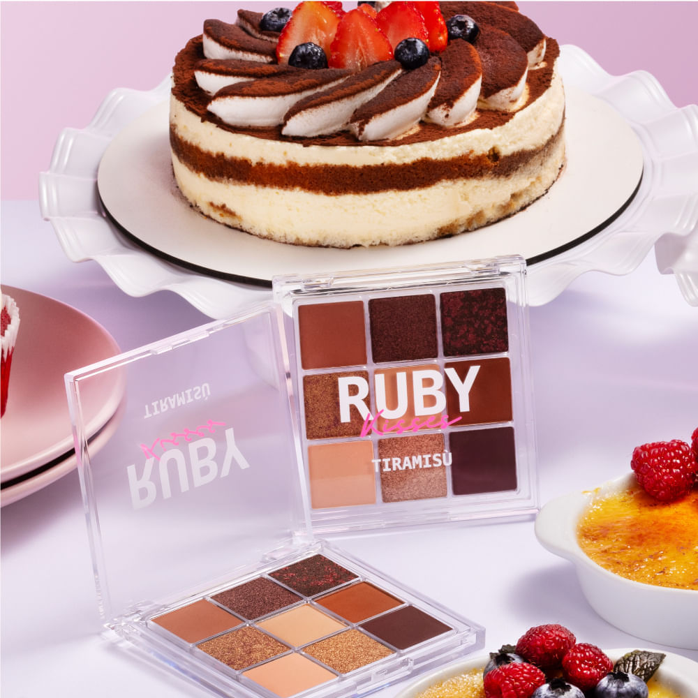 Paleta de Sombras Sweets Collection Tiramisu  Ruby Kisses Bivolt Única