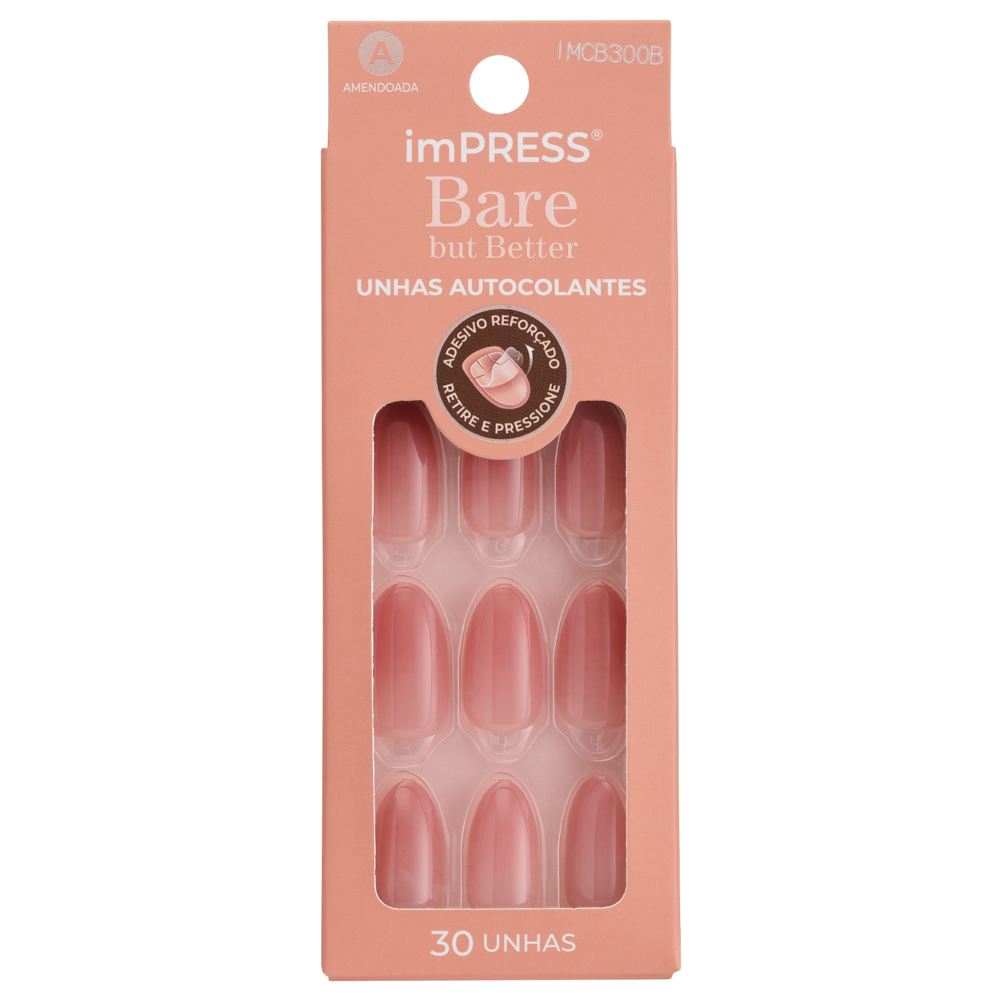 Unha Postiça Impress Bare But Better  Back To Basics  Kiss New York Nude