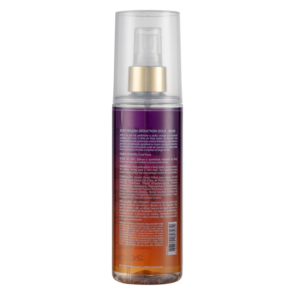 Body Splash Seduction Gold  Kiss New York 200ml