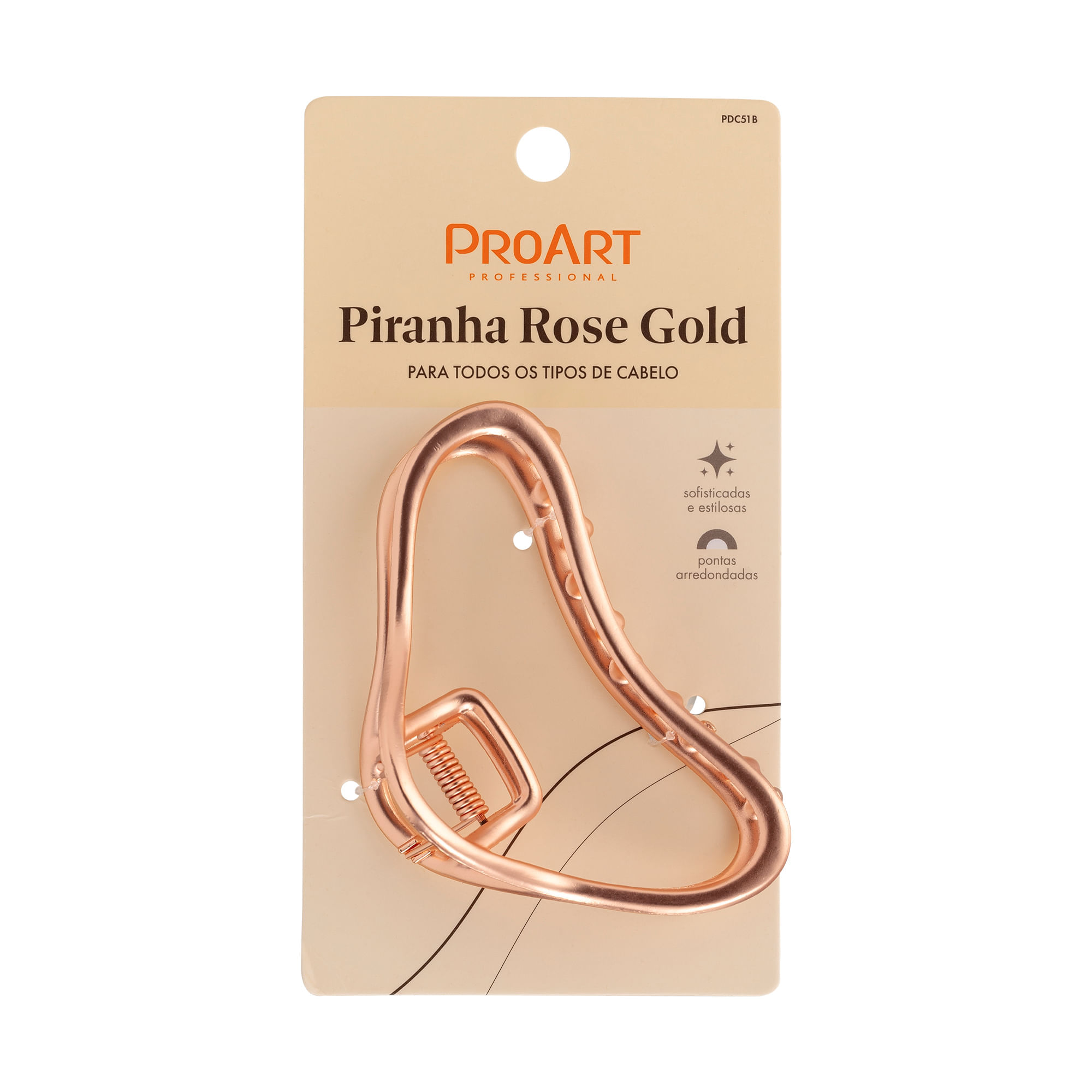 Piranha de Cabelo Rose Gold Nuvem  ProArt Rose Gold