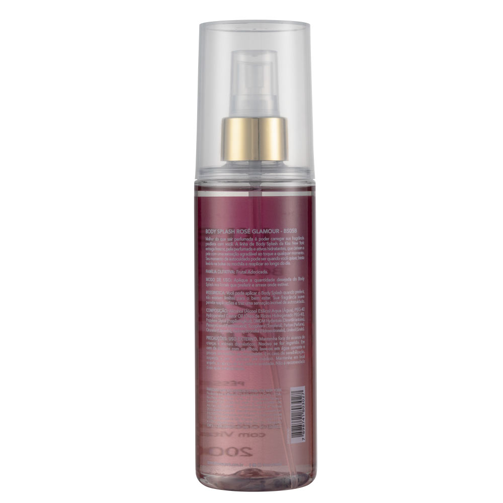 Body Splash Rose Glamour  Kiss New York Rose Glamour