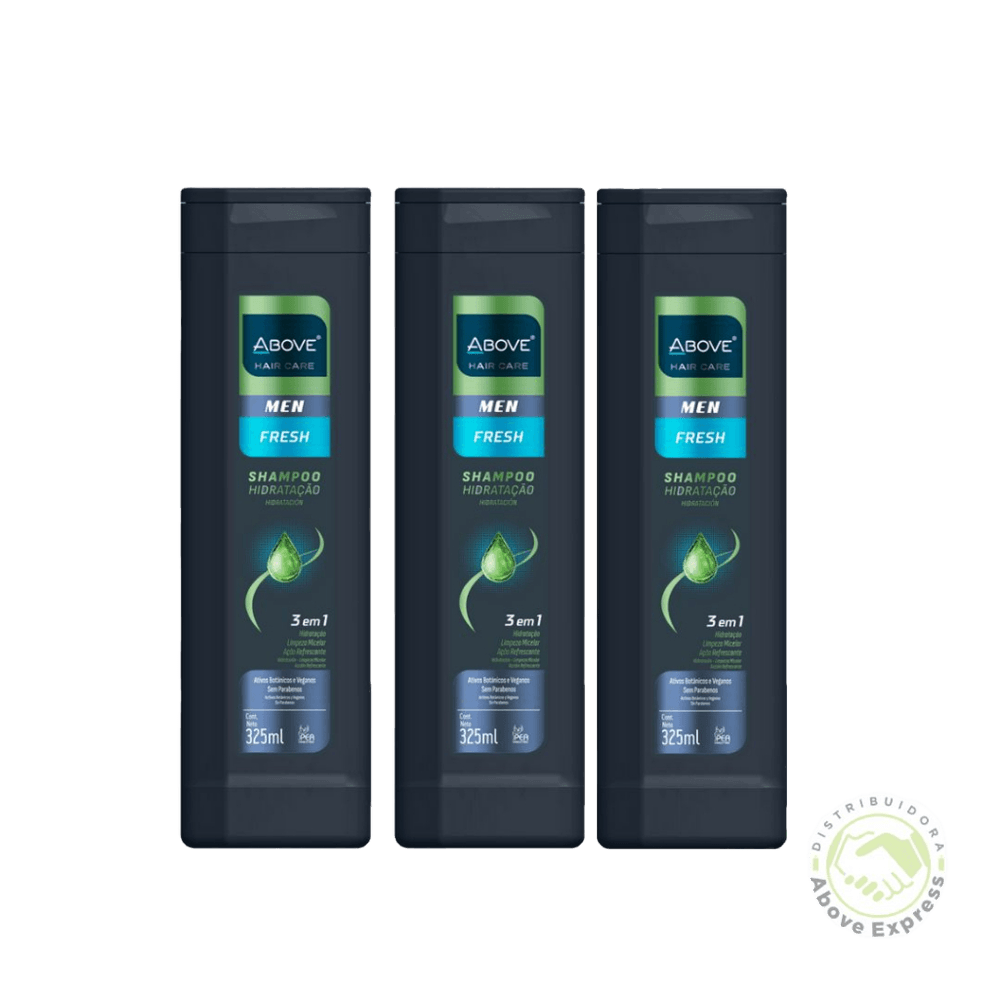 Kit Shampoo Anticaspa Above Men Fresh 325ml 3 Unidades