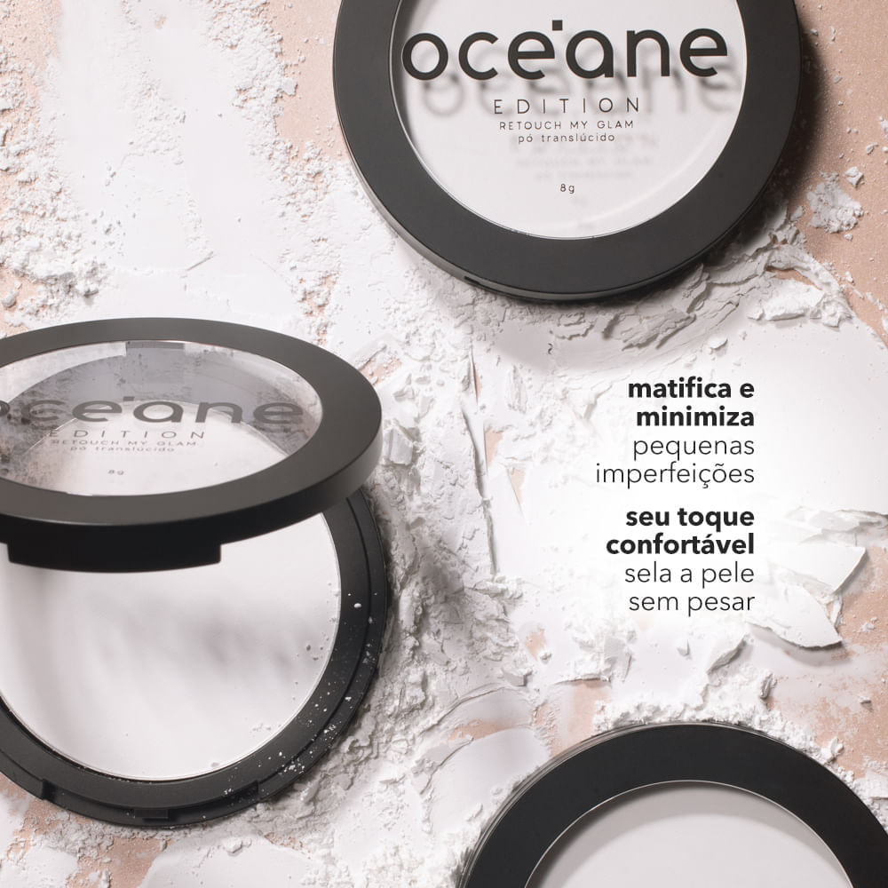 Kit Primer Facial + Pó Compacto Translúcido Océane Edition (2 Produtos)