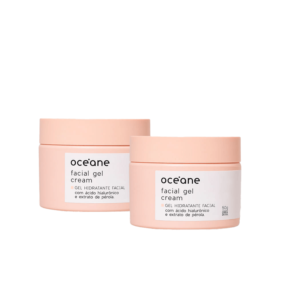 Kit Gel Hidratante Facial Com Extrato De Pérola (2 Produtos)