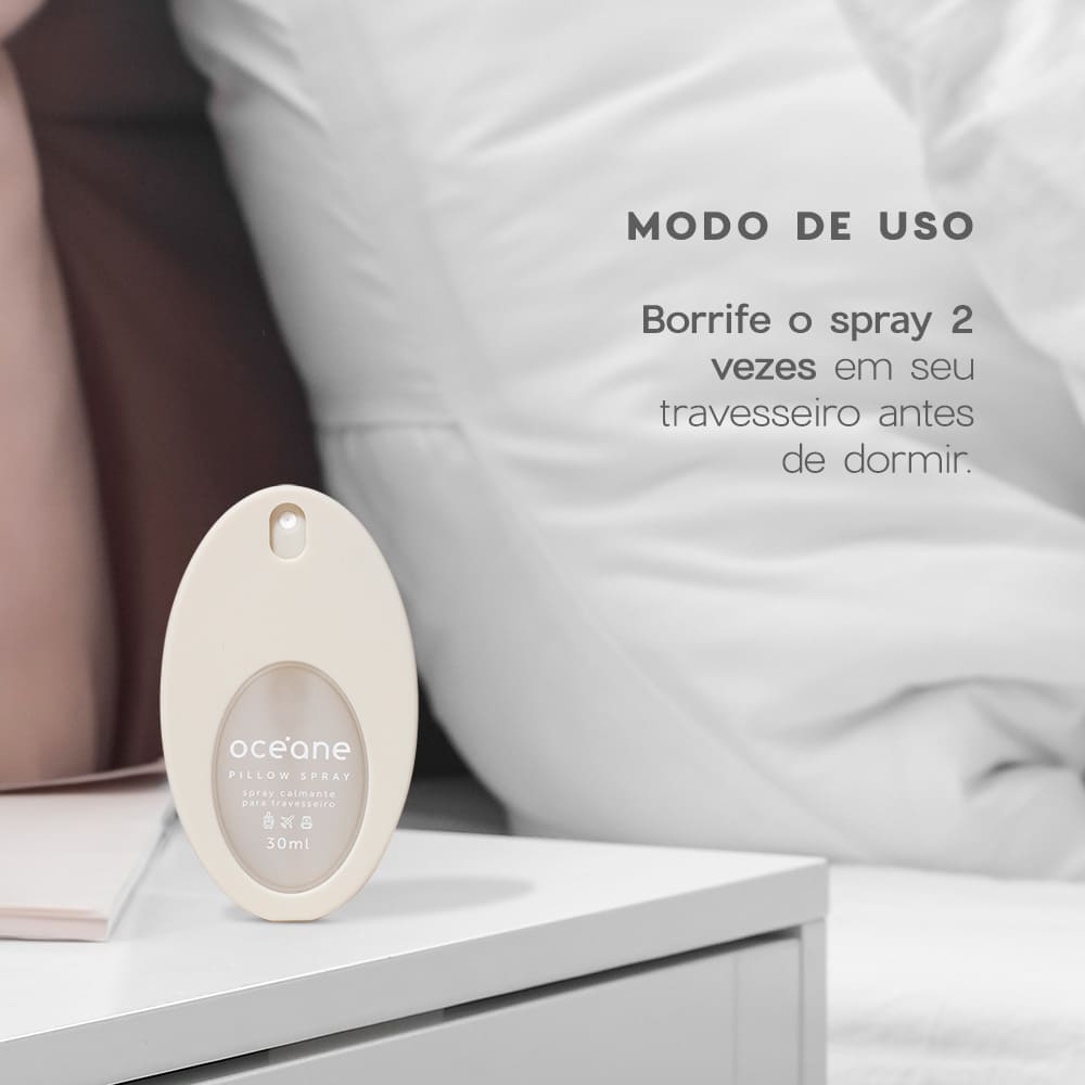 Spray para Travesseiro com Óleo de Jasmim  Travel Pillow Spray 30ml